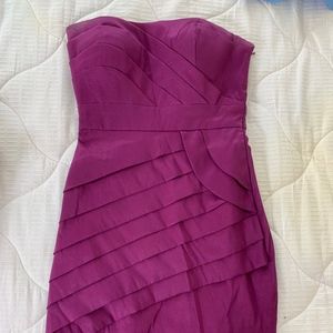 Purple Strapless Dress